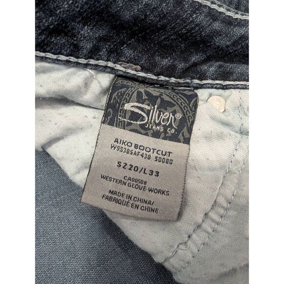 LONG Silver Aiko Mid Rise Jeans (33L) Bootcut EUC - Picture 12 of 12